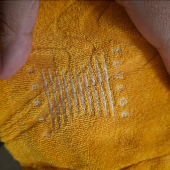 Savage x Fenty by Rihanna Plush Terry Cloth Lounge Shorts - Mustard Yellow 3XL - Picture 6 of 6